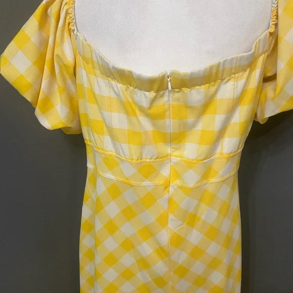 Crown & Ivy Yellow Checkered Maxi Dress - Picture 10 of 17